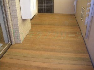 東京 マンション ベランダデッキ施工例