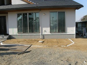 成田市 戸建てウッドデッキ施工前1